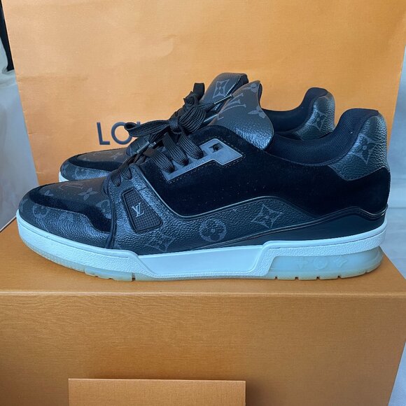 Louis Vuitton Trainer Sneakers - Graphite - Size 12 - w/Box & LV shopping bag - Picture 5 of 11